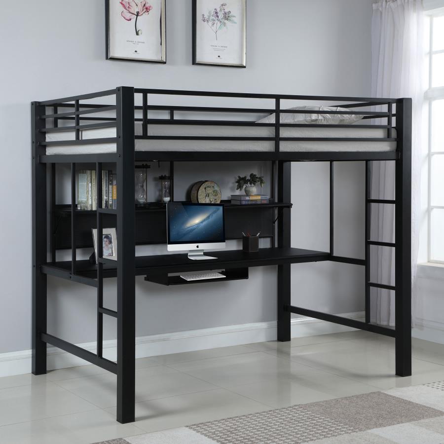 Full size Loft Bed with Desk