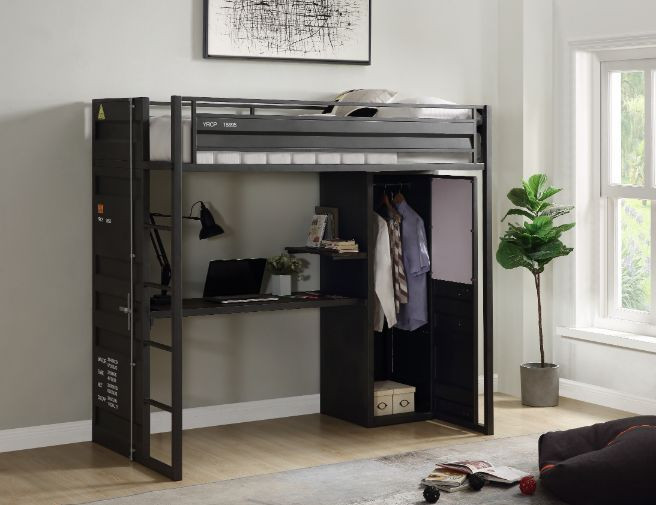 Loft Bed with Workstation and Storage