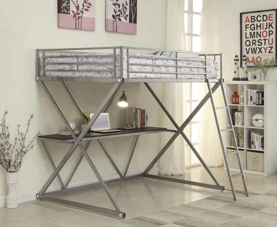 Loft Bed with workstation Below
