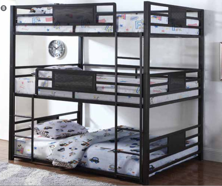 Triple Metal Bunk Bed