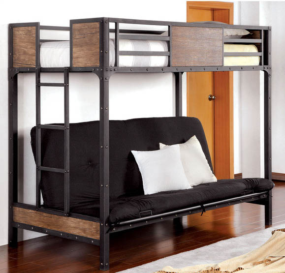 Twin over Futon Bunk Bed 400 lbs. weight capacity