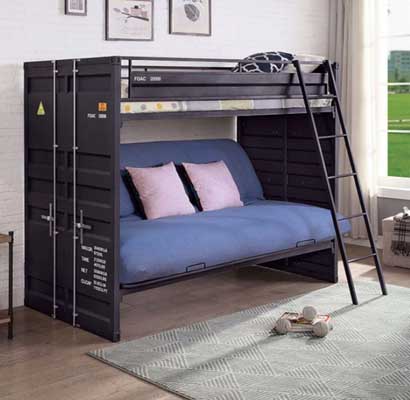 Bunk bed with futon underneath hotsell