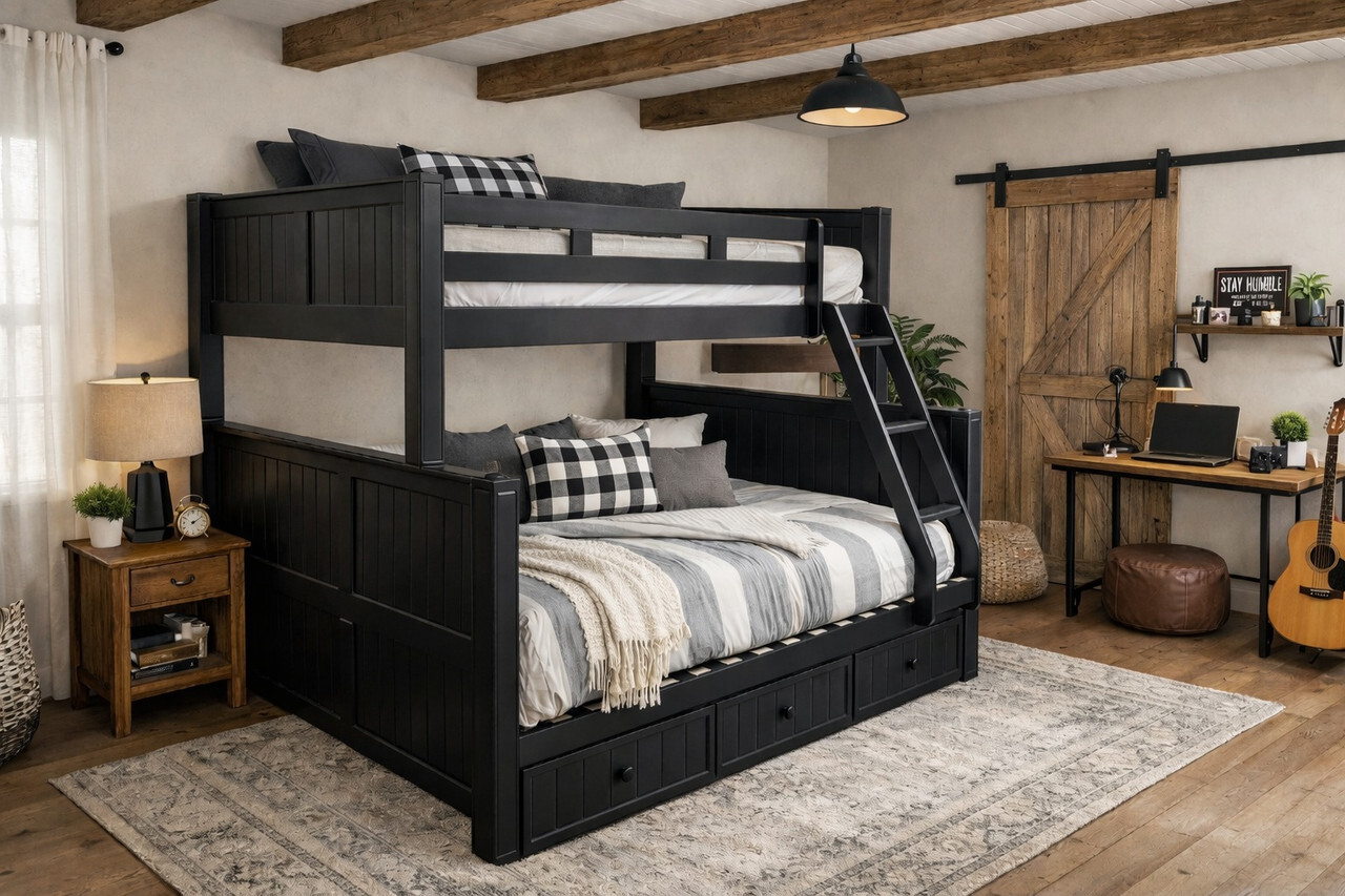 Dillon Twin XL over Queen Bunk Bed for Vacation home