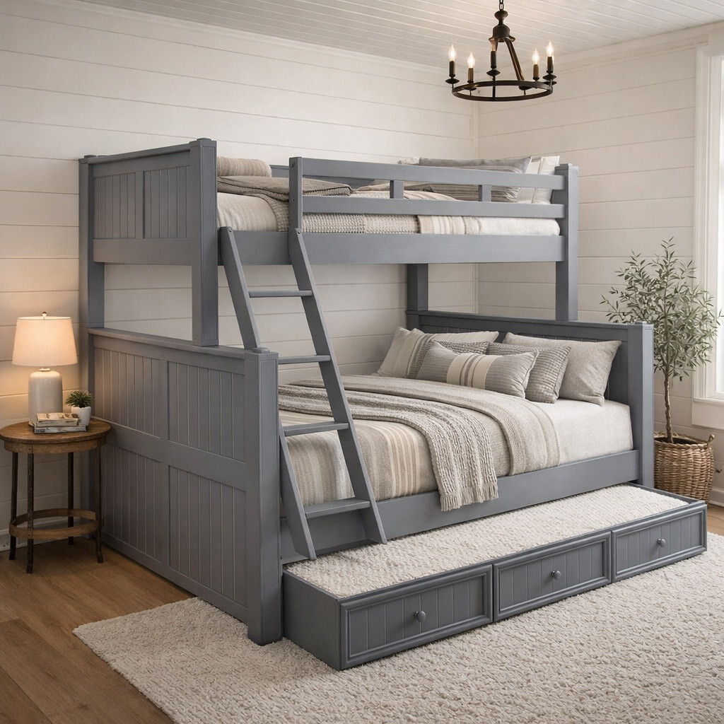 Dillon twin xl over queen bunk bed with trundle