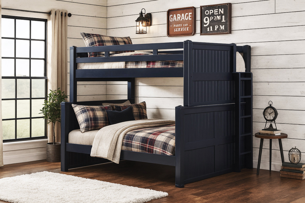 Dillon Full XL over Queen Bunk Bed Dillon Full XL over Queen Bunk Bed with Ladder for adults
