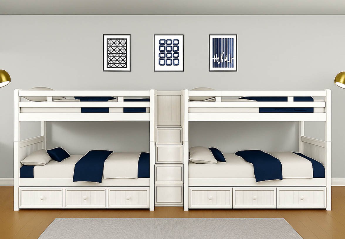 Dillon-quadruple-queen-bunk-bed-in-white-for-vacation-homes