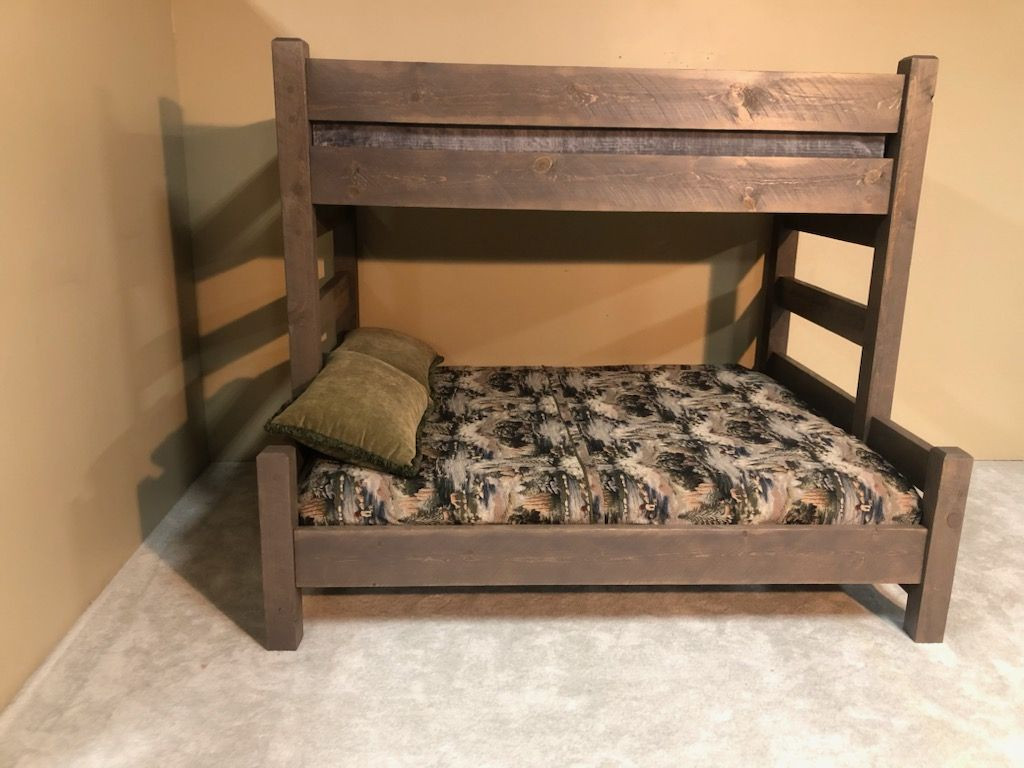 Barnwood Twin XL over Queen Bunk bed
