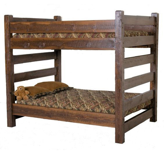 Barnwood Bunk Bed Queen